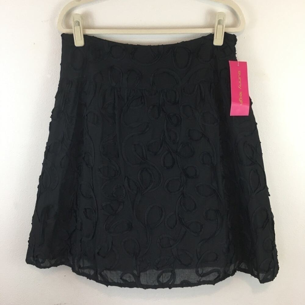 Sunny Leigh 100% Cotton Black Skirt Size 12